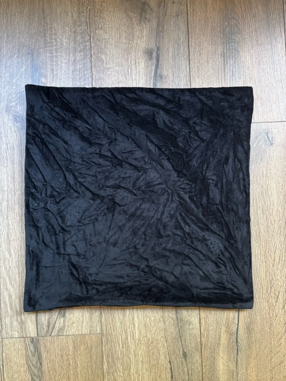 World Market Black Velvet Accent Pillow 17x17 Moody Modern